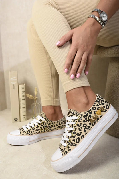 Lace Up Amor Side Detail Chunky Trainers-5