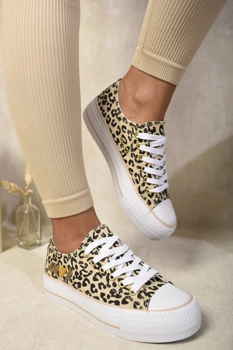 Lace Up Amor Side Detail Chunky Trainers-2