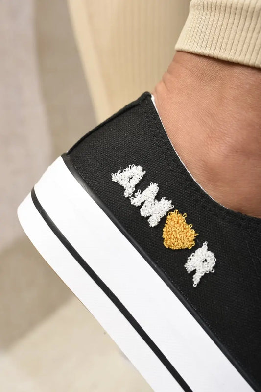 Lace Up Amor Side Detail Chunky Trainers-0