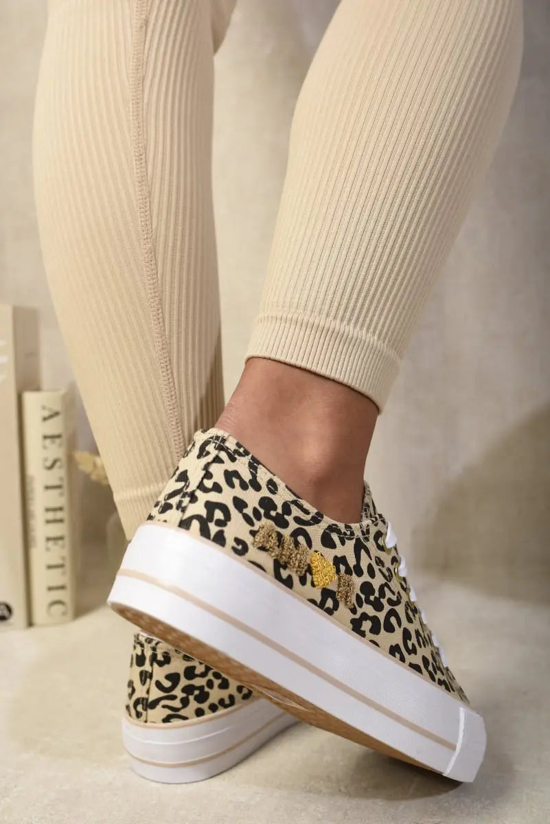 Lace Up Amor Side Detail Chunky Trainers-3
